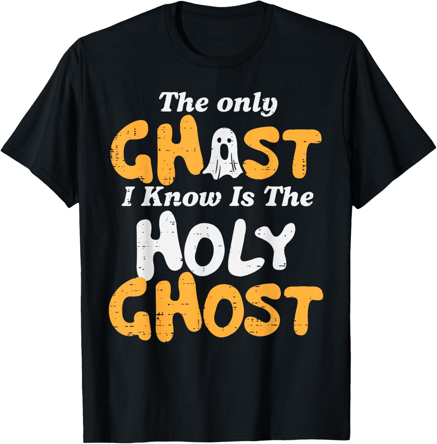 Halloween Ghost I Know Holy Christian Costume Men Women Kids T-Shirt - T-Shirt | Black
