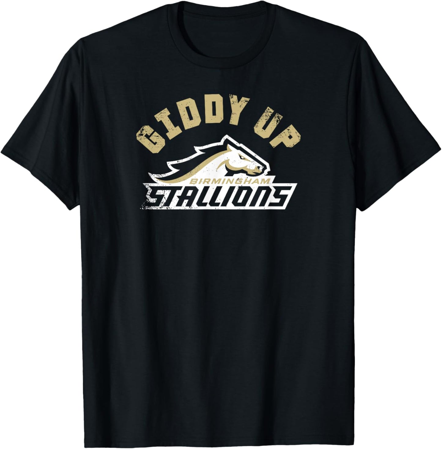 Birmingham Stallions: Giddy Up T-Shirt - T-Shirt | Black