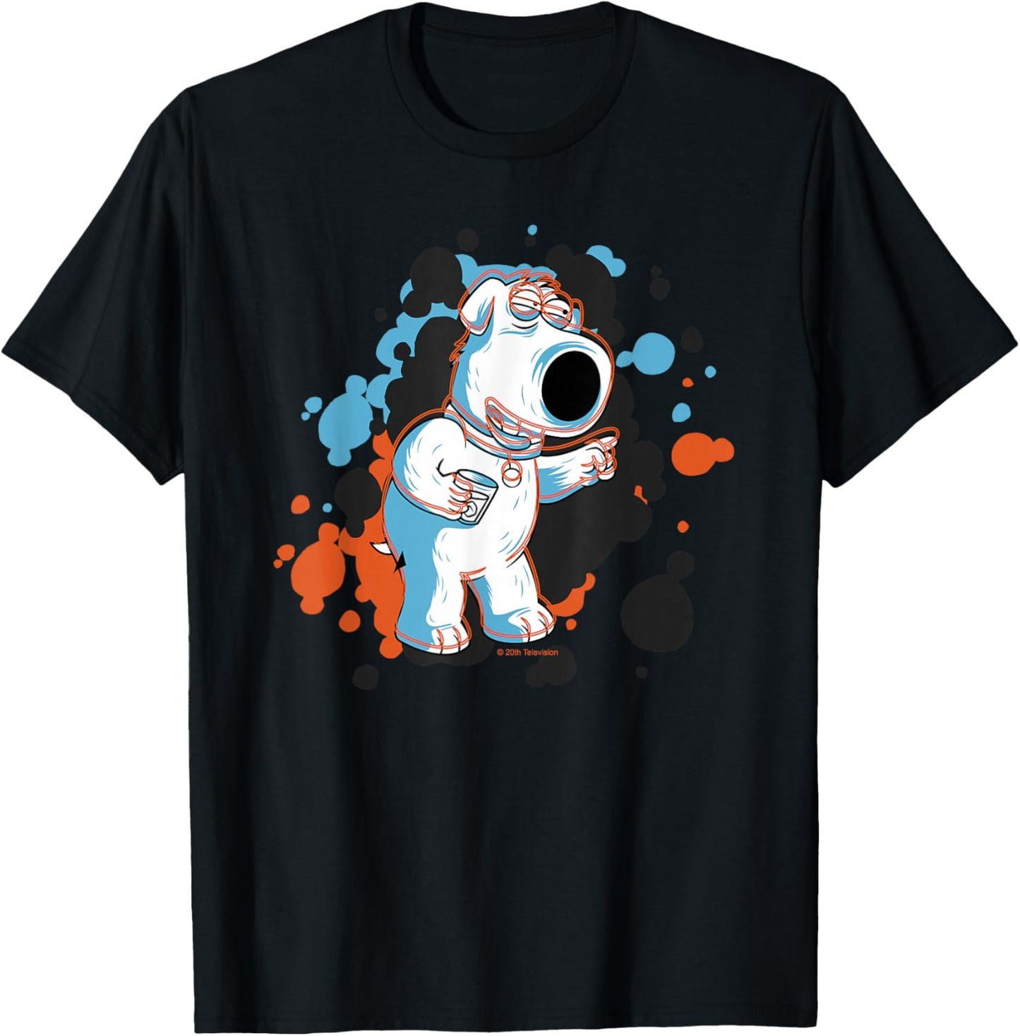 Family Guy Brian Social Butterfly T-Shirt - T-Shirt | Black