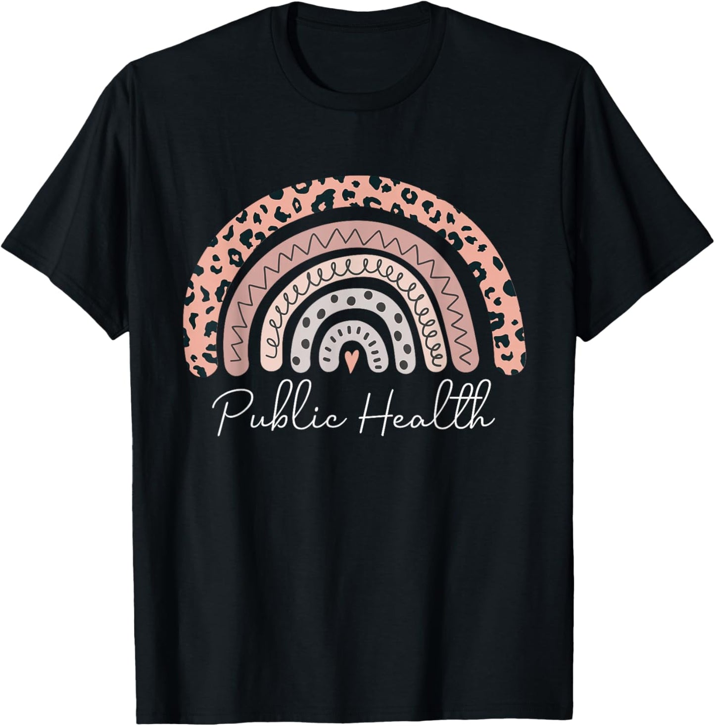 Public Health Rainbow Healthcare Worker Epidemiologist T-Shirt - T-Shirt | Black