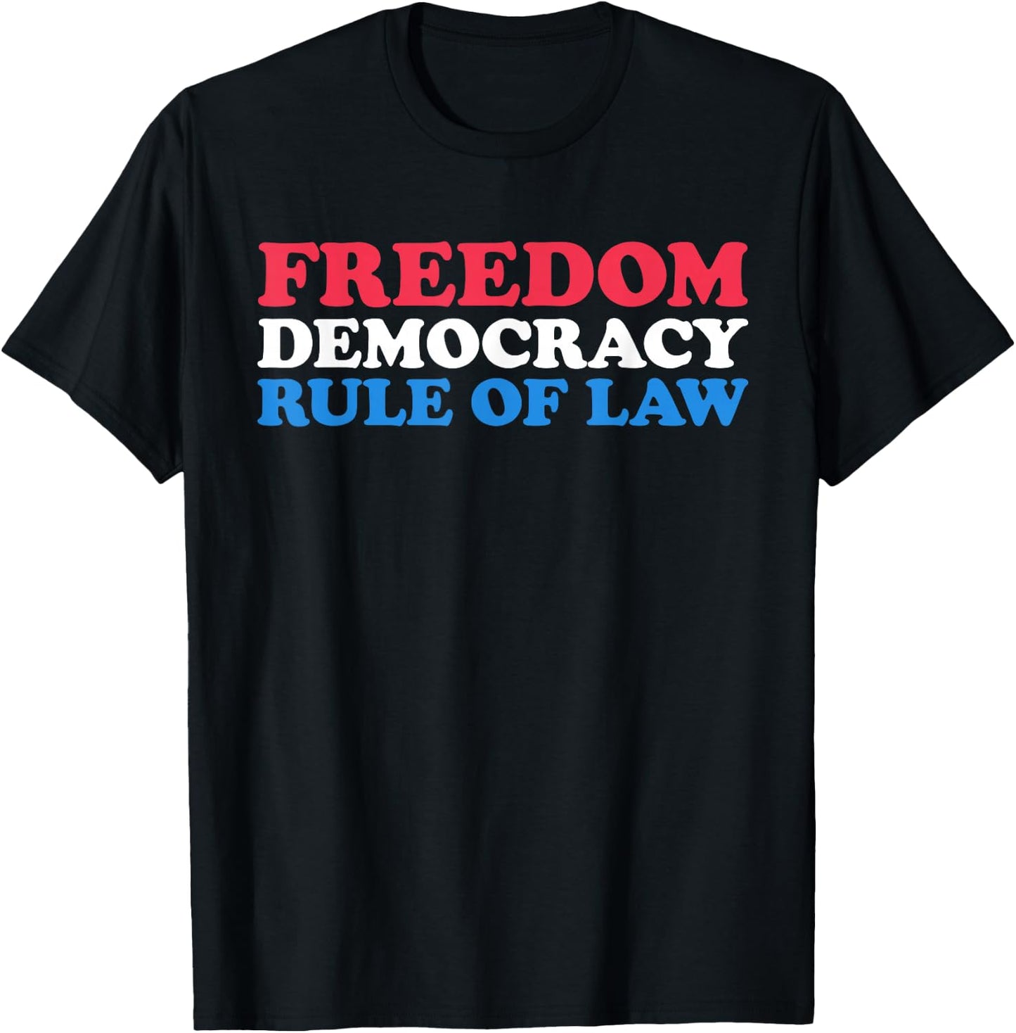 American Pride US Constitution Freedom Democracy Rule of Law T-Shirt - T-Shirt | Black