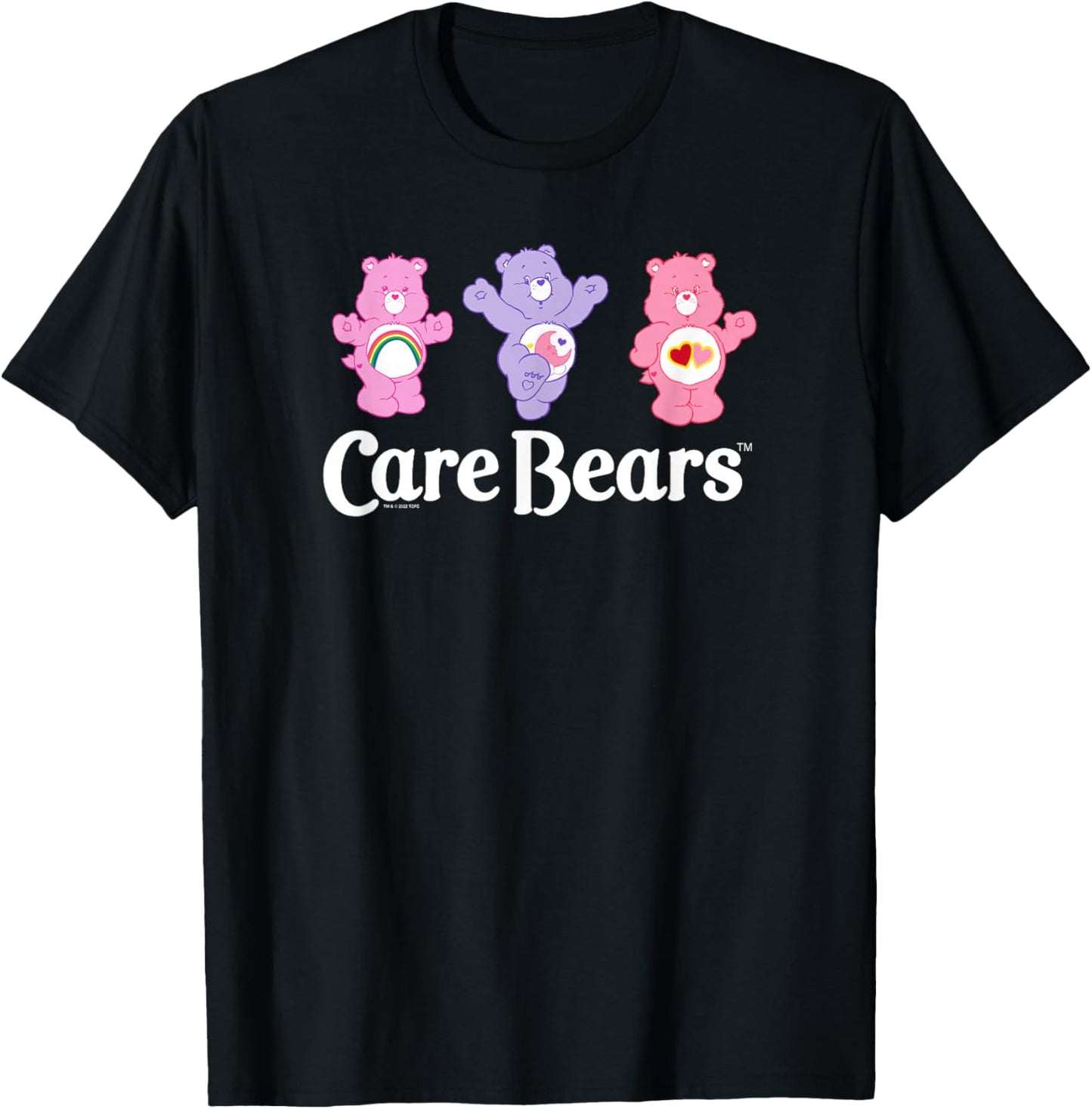 Care Bears Love-a-Lot Cheer & Sweet Dreams Bear Vintage Logo T-Shirt - T-Shirt | Black