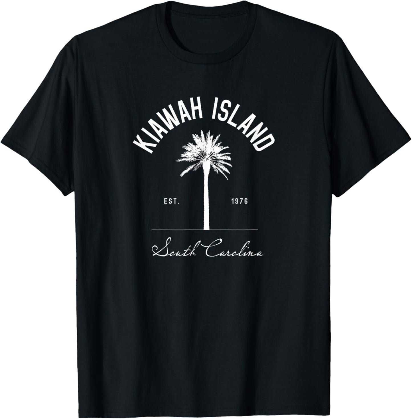 Kiawah Island SC Park Palm Tree Golf Gift T-Shirt - T-Shirt | Black