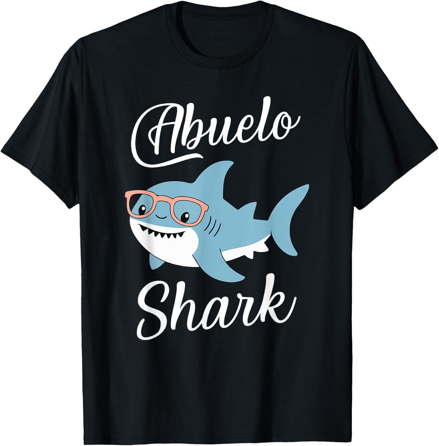 Abuelo Shark Funny Matching Family Grandpa T-Shirt - T-Shirt | Black