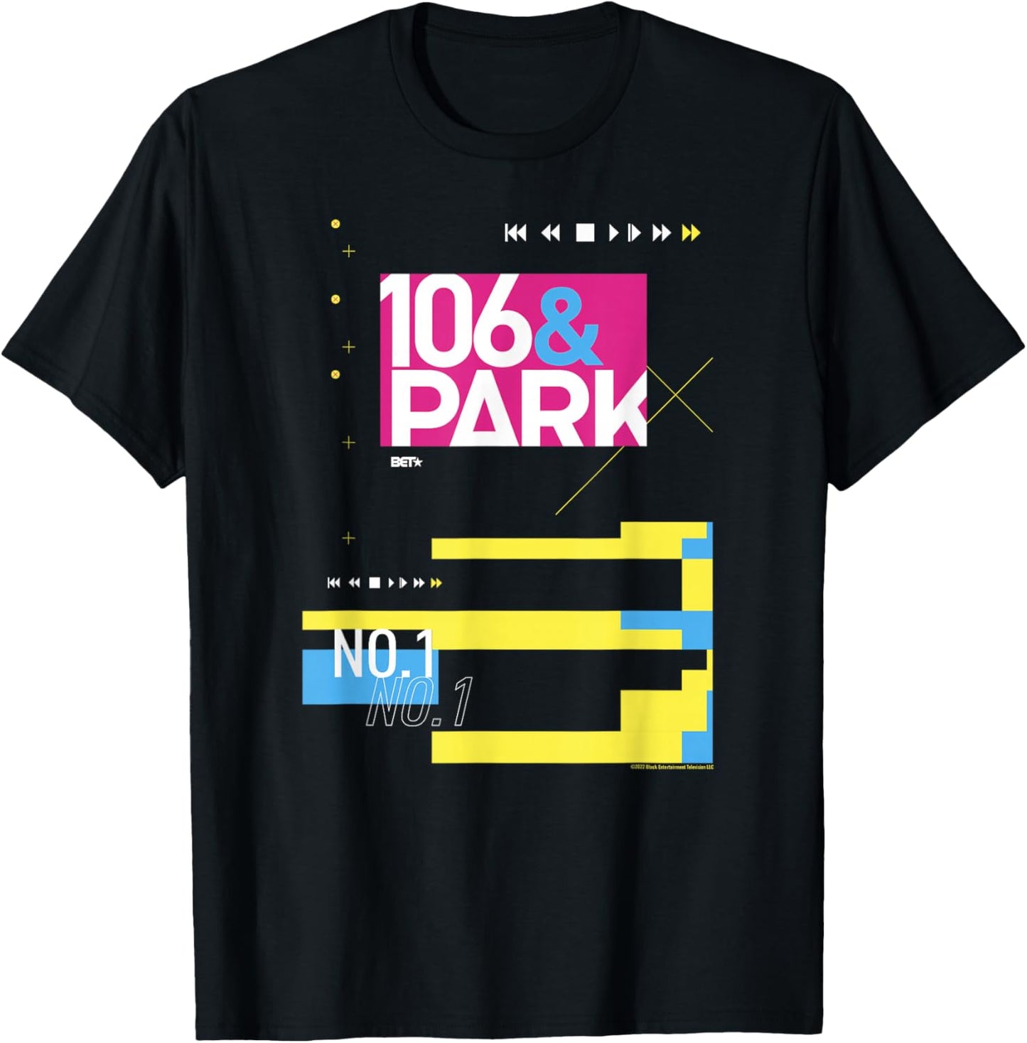 BET 106 & Park Composition - Women's -Adults Black Modern Letter Print - Small - - Short Sleeve - Classic Fit - Imported T-Shirt - T-Shirt | Black