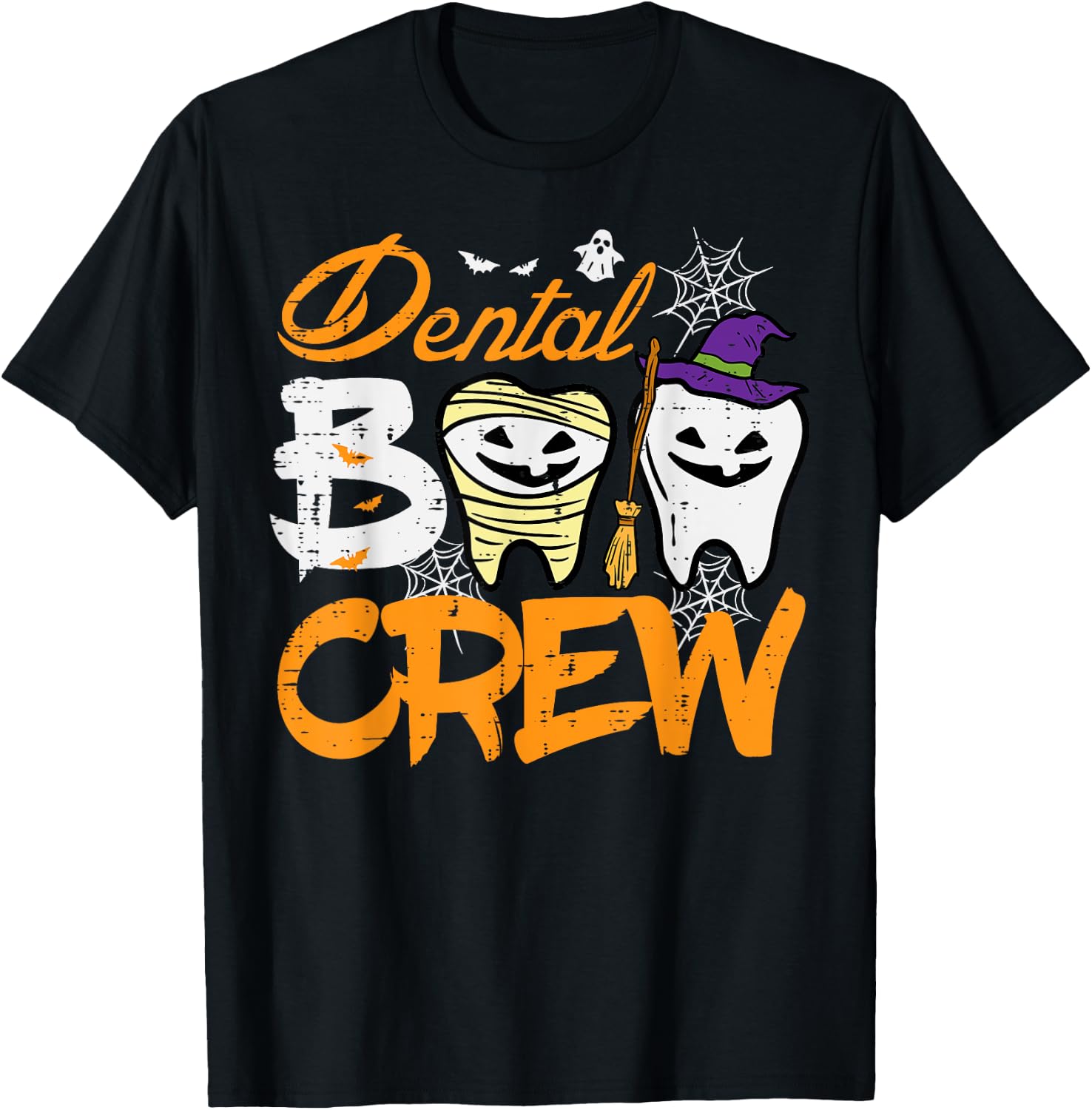 Halloween Dental Boo Crew Dentist Costume Teeth Women Men T-Shirt - T-Shirt | Black