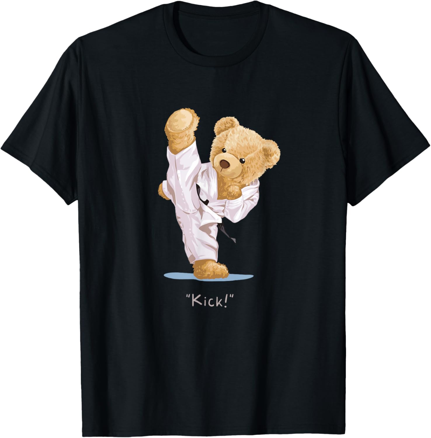 Karate Children's Teddy Bear Taekwondo Boys Men T-Shirt - T-Shirt | Black