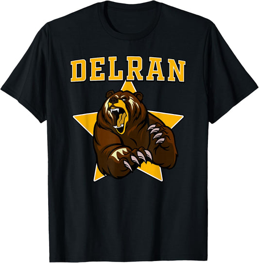 Delran Bears High School Team Spirit T-Shirt - T-Shirt | Black
