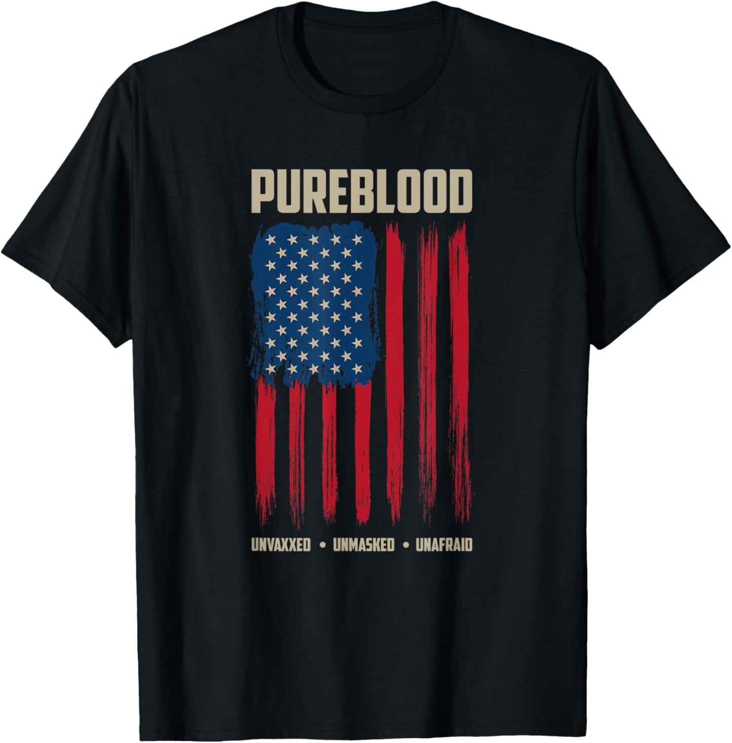 Pureblood American Flag Pure Blooded Patriot T-Shirt - T-Shirt | Black