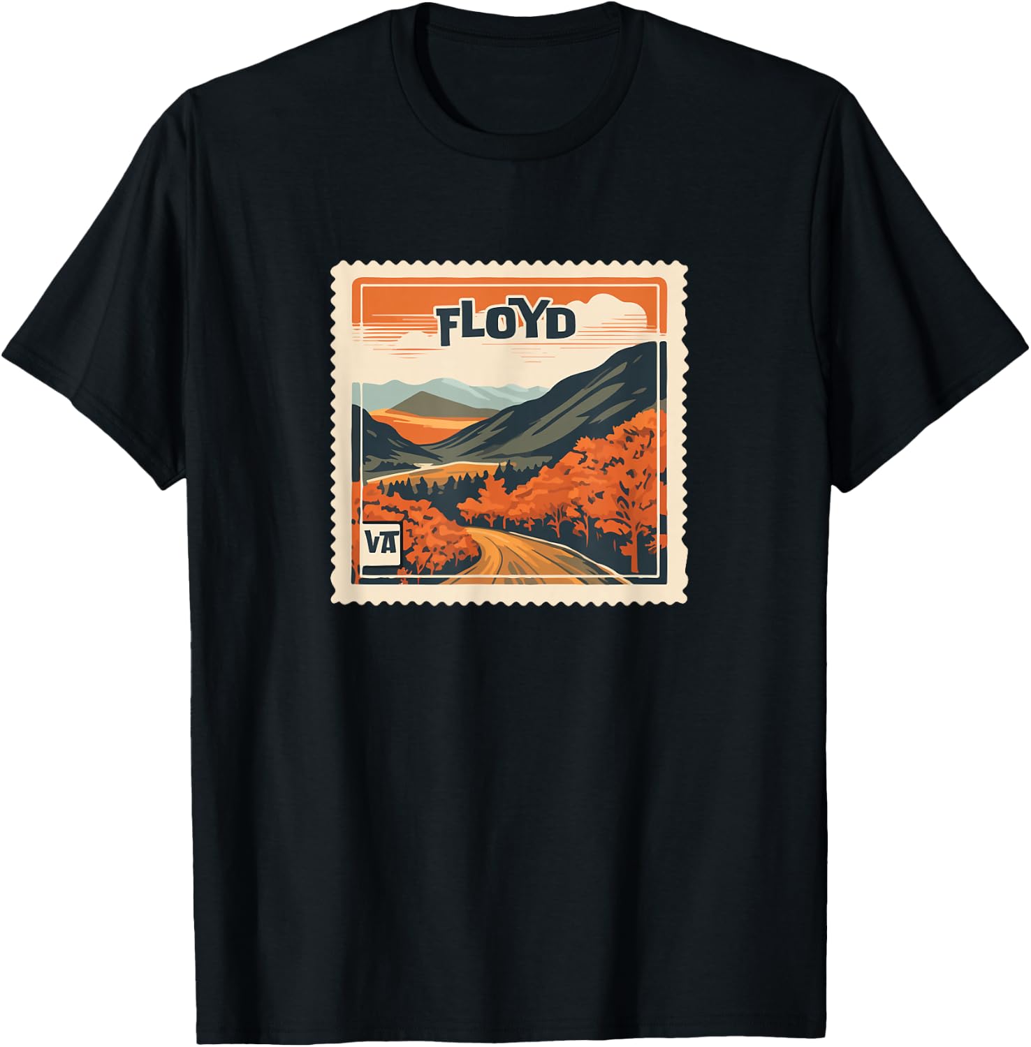 Floyd VA Mountain Floyd VA Travel Hiking Vacation T-Shirt - T-Shirt | Black