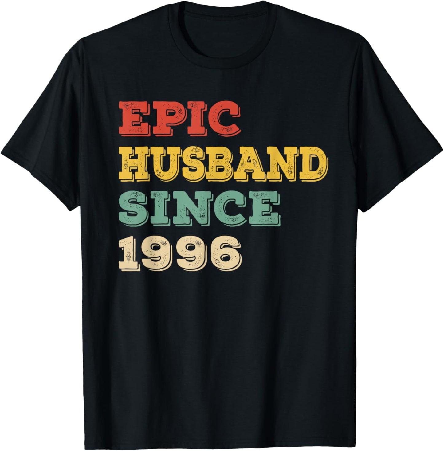 29th Wedding Anniversary Epic Husband Since 1996 T-Shirt - T-Shirt | Black