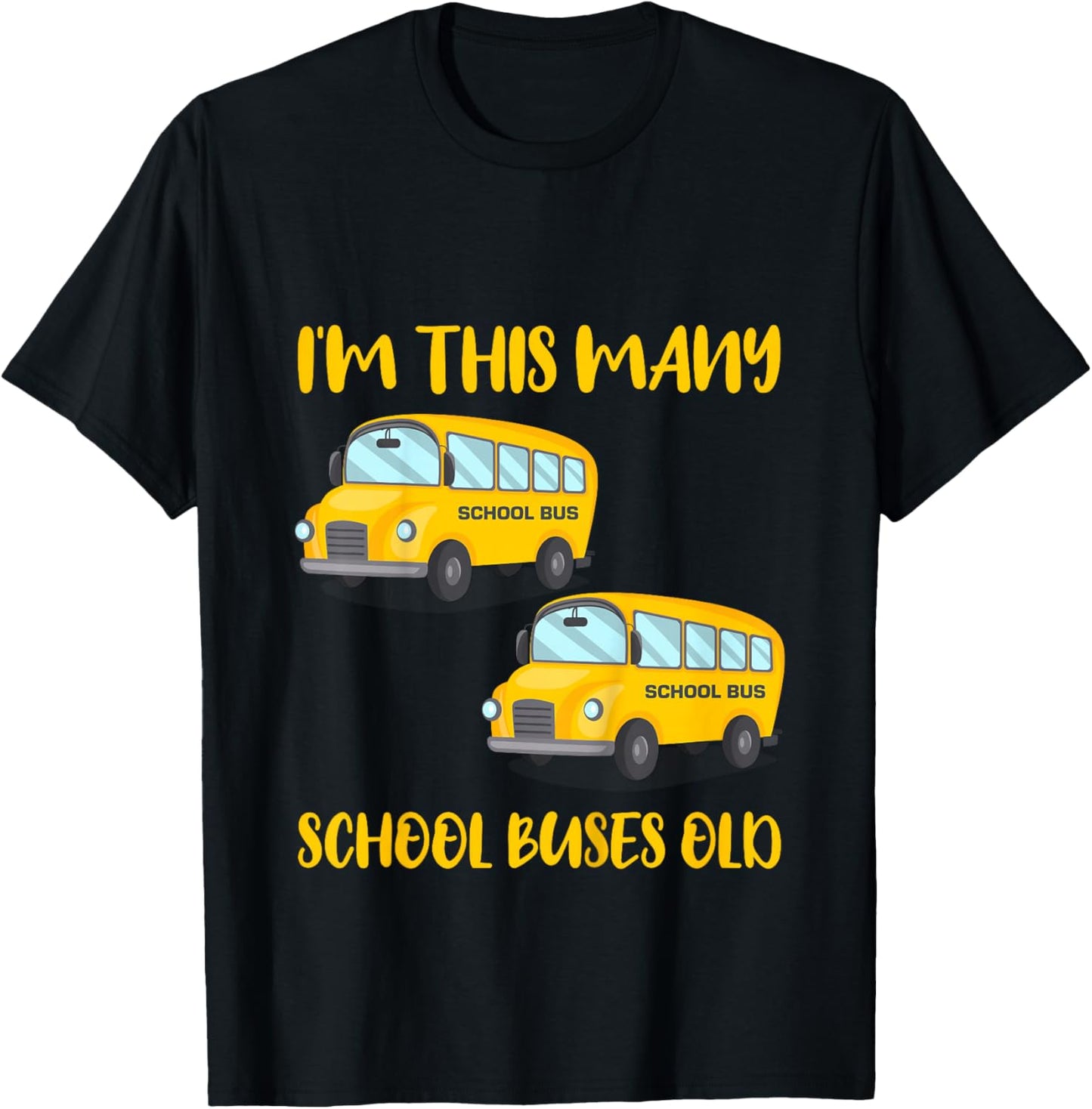 2 Year Old Boy School Bus Kids 2nd Birthday T-Shirt - T-Shirt | Black