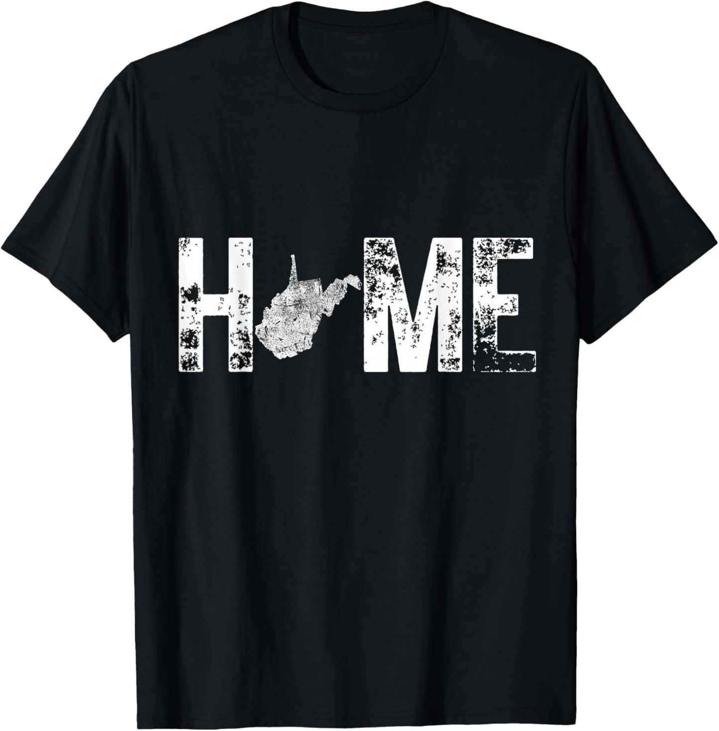 West Virginia Map Home WV Vintage T-Shirt - T-Shirt | Black