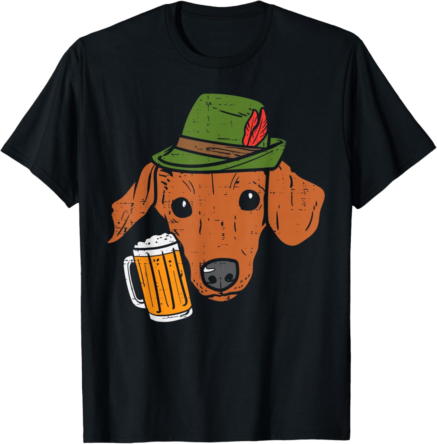 German Dachshund Oktoberfest Bavarian Weiner Sausage Dog T-Shirt - T-Shirt | Black