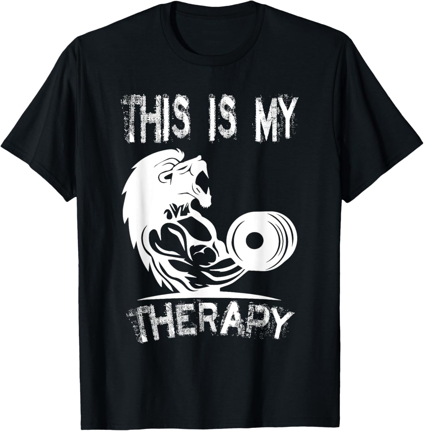 This Is My Therapy Bodybuilding Gym T-Shirt - T-Shirt | Black