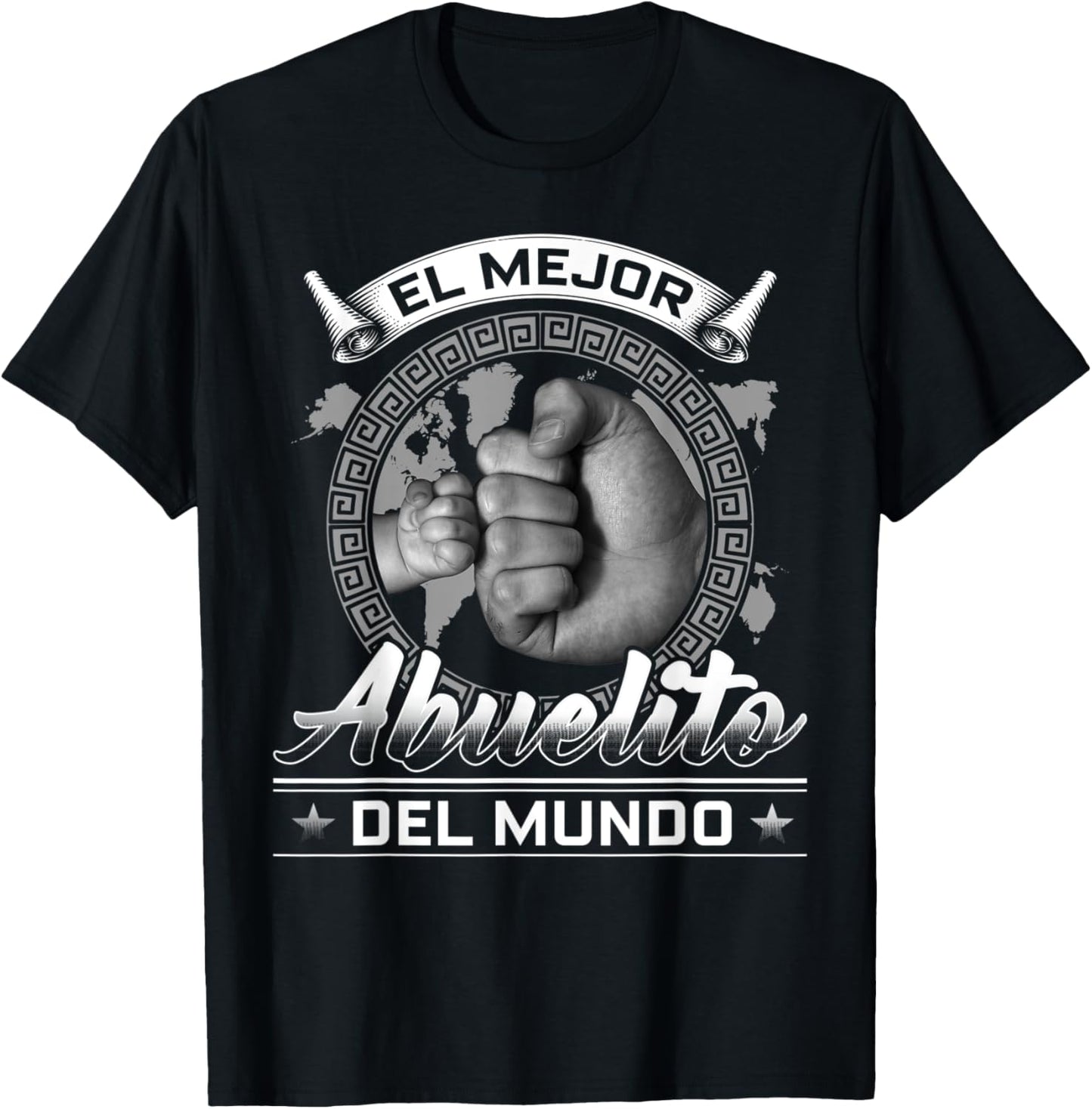 El Mejor Abuelito Del Mundo Men American Flag Decor Grandpa T-Shirt - T-Shirt | Black