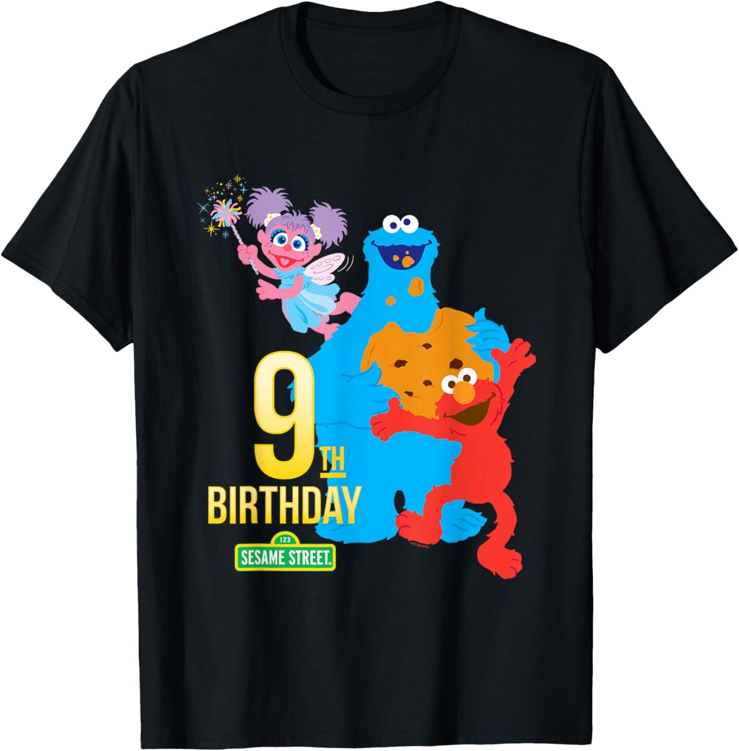Sesame Street 9th Birthday T-Shirt - T-Shirt | Black