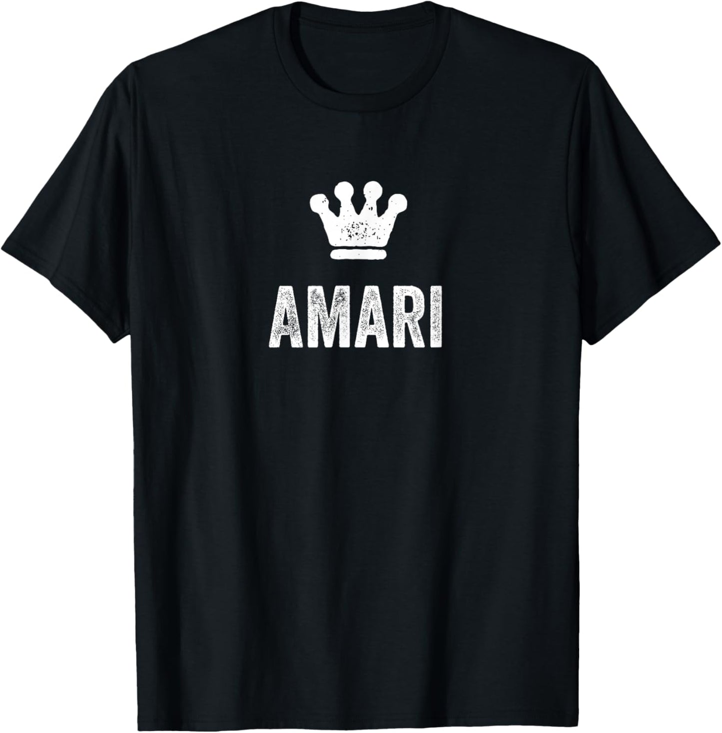 Amari The King/Crown & Name Design Called Amari T-Shirt - T-Shirt | Black