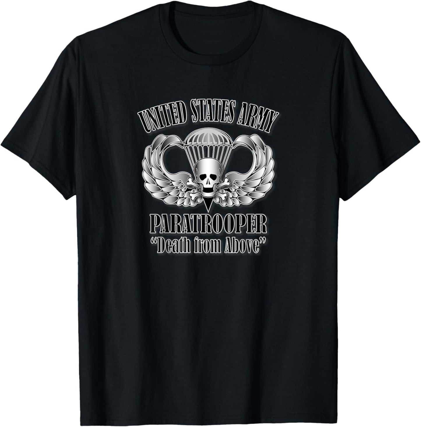 Paratrooper- Death from Above (Back Design) T-Shirt - T-Shirt | Black