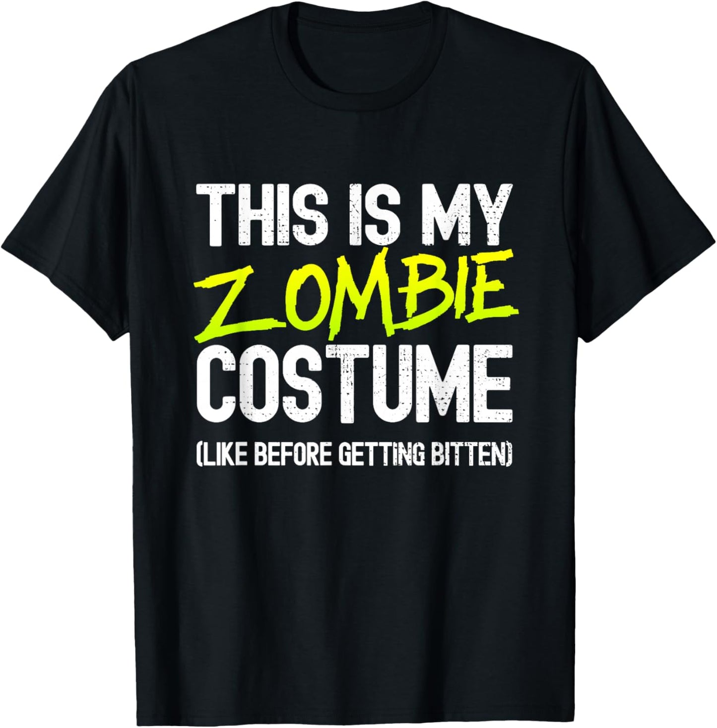 Zombie Costume Funny Easy Lazy Zombie Halloween Costume T-Shirt - T-Shirt | Black