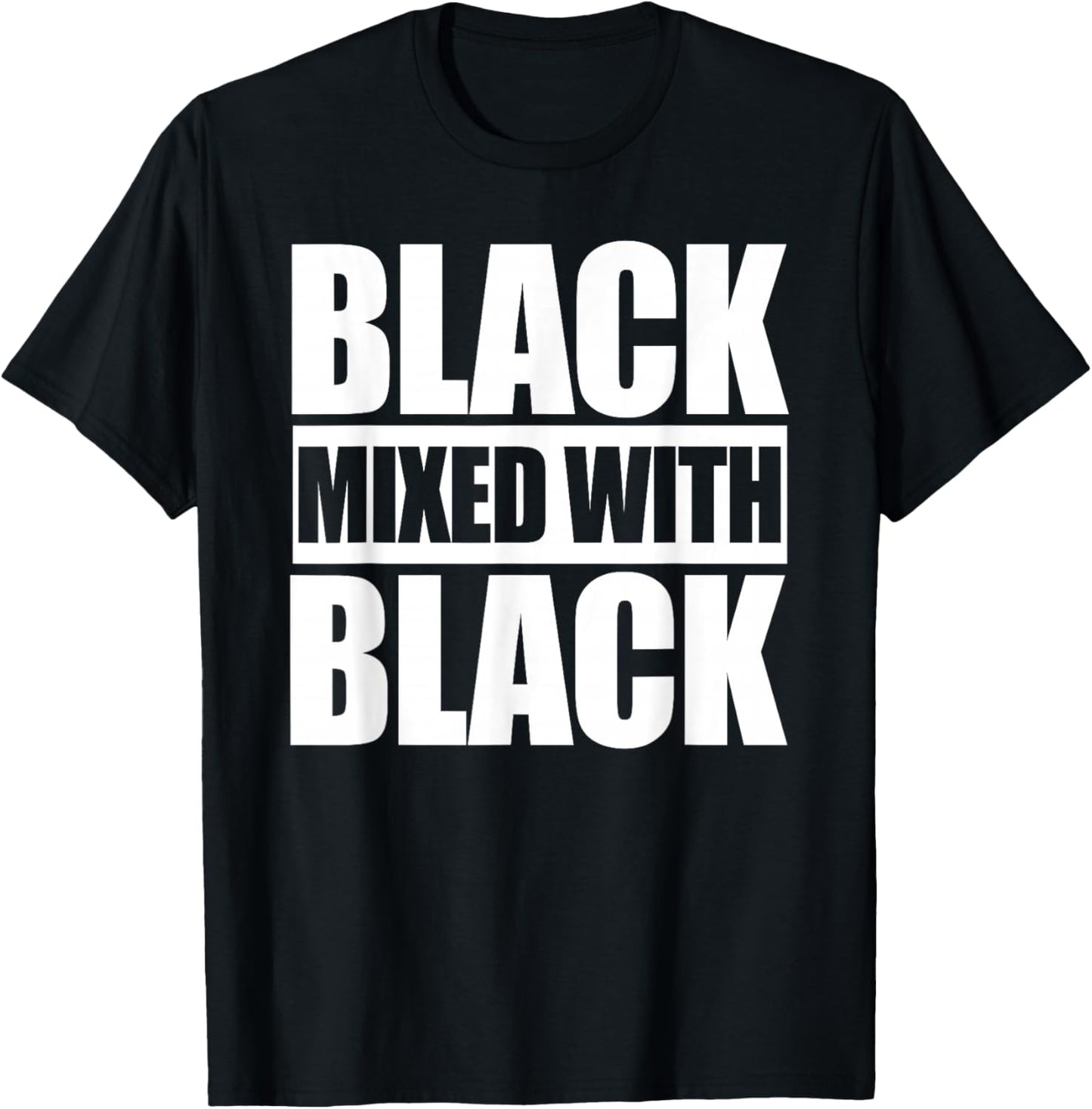 Black Mixed with Black T-Shirt - T-Shirt | Black
