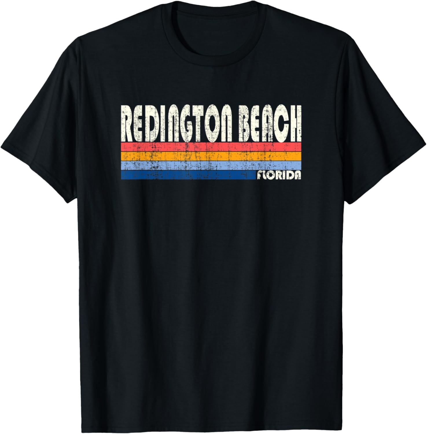 Retro Vintage 70s 80s Style Redington Beach, FL Men Women T-Shirt - T-Shirt | Black