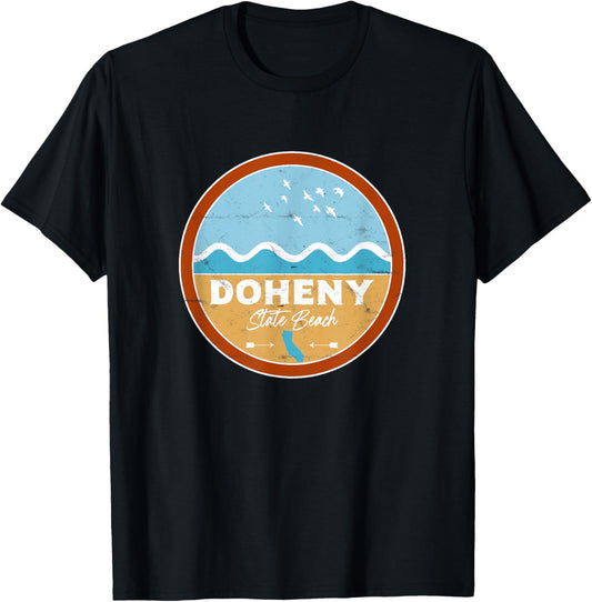 Doheny State Beach California CA Beach Lover Waves T-Shirt - T-Shirt | Black