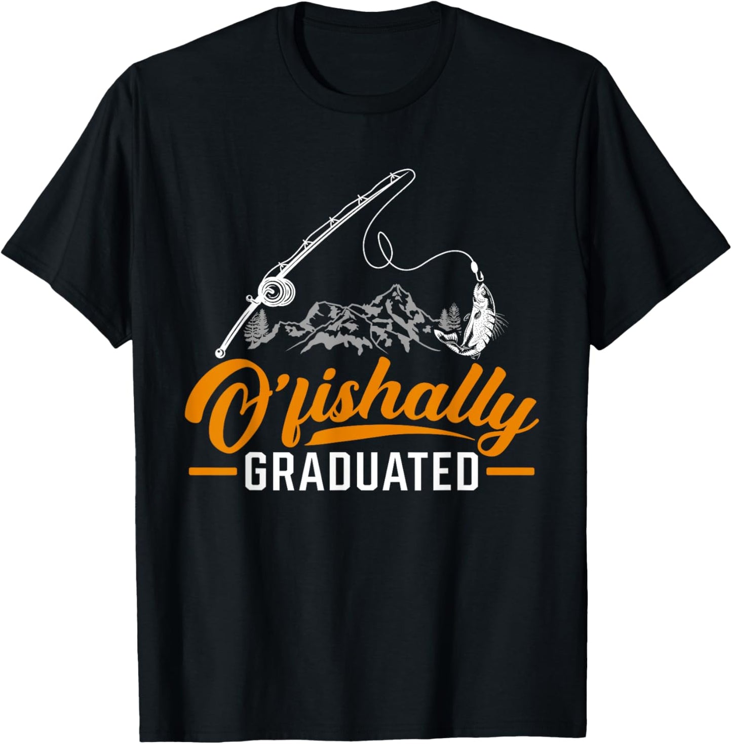 Fishing Class Of 2022 Graduation T-Shirt - T-Shirt | Black