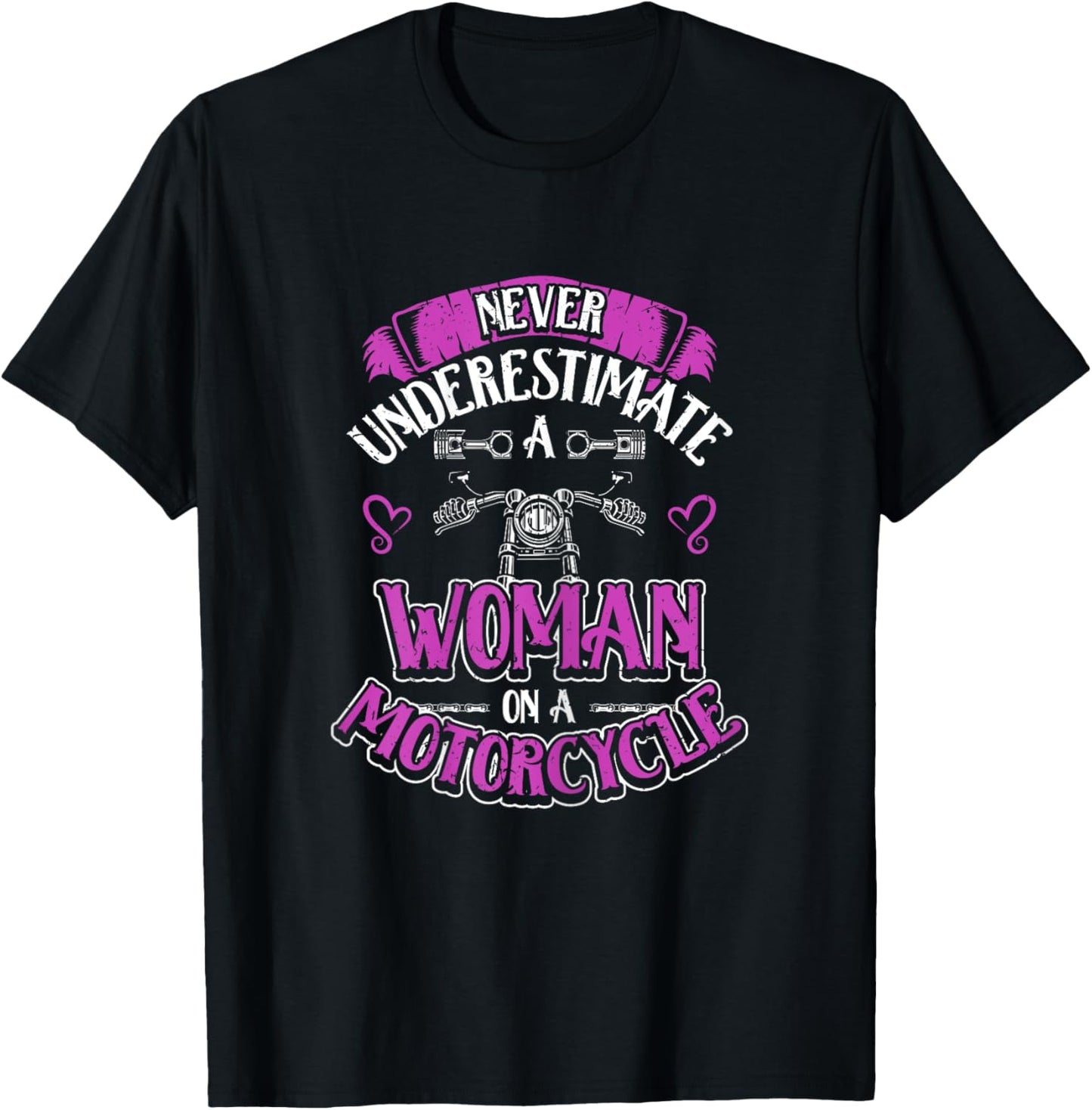 On A Motorcycle Rider Biker Lifestyle Girl Motorcyclist T-Shirt - T-Shirt | Black
