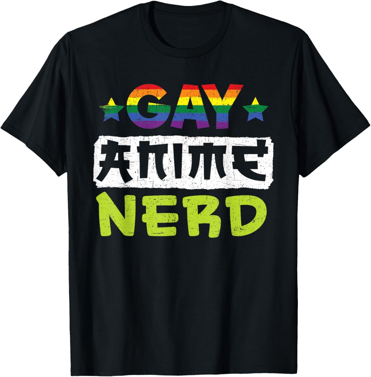Gay Anime Nerd Manga Reader Otaku Kawaii Lover Animation T-Shirt - T-Shirt | Black