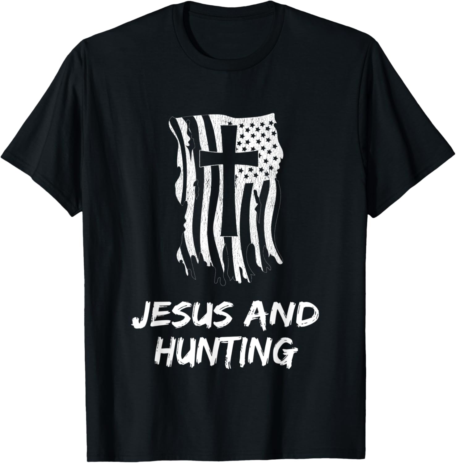 Jesus and Hunting Design for Christian Hunters Design T-Shirt - T-Shirt | Black