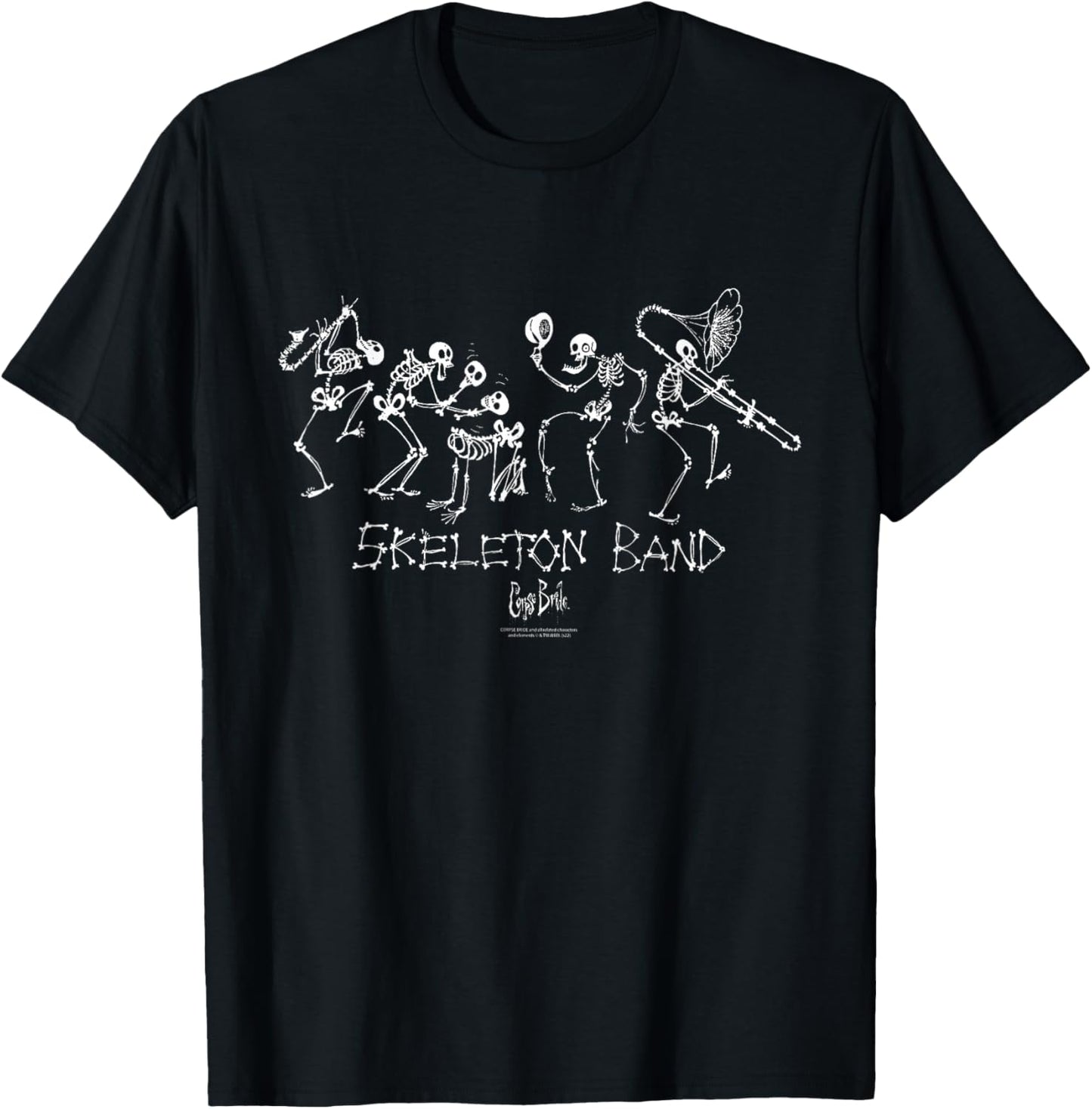 Corpse Bride Skeleton Band Line Up Movie T-Shirt - T-Shirt | Black