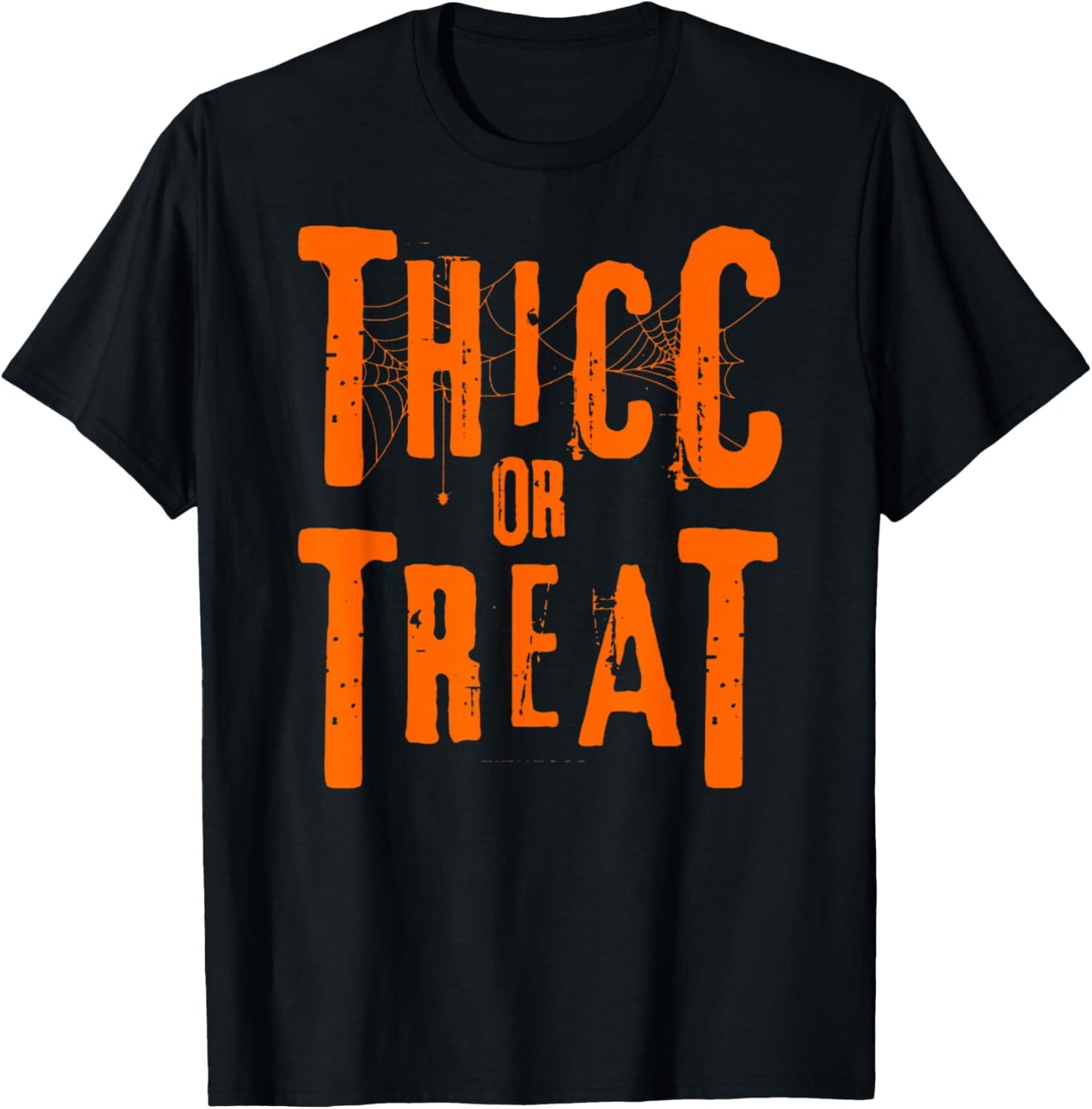 Thicc Or Treat Funny Halloween Workout Fitness Bodybuilding T-Shirt - T-Shirt | Black
