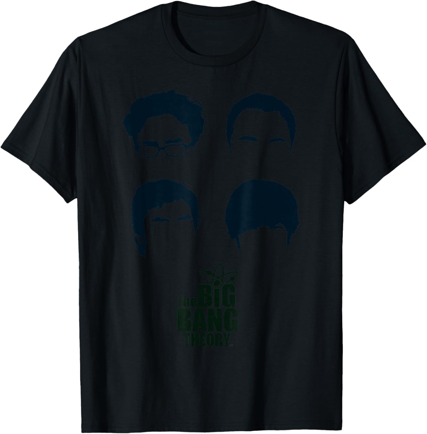 Big Bang Theory Logo Group Hair T-Shirt - T-Shirt | Black