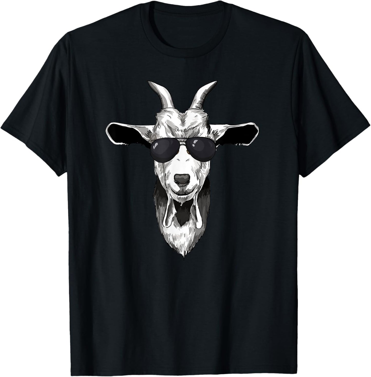 Goat with sunglasses T-Shirt - T-Shirt | Black