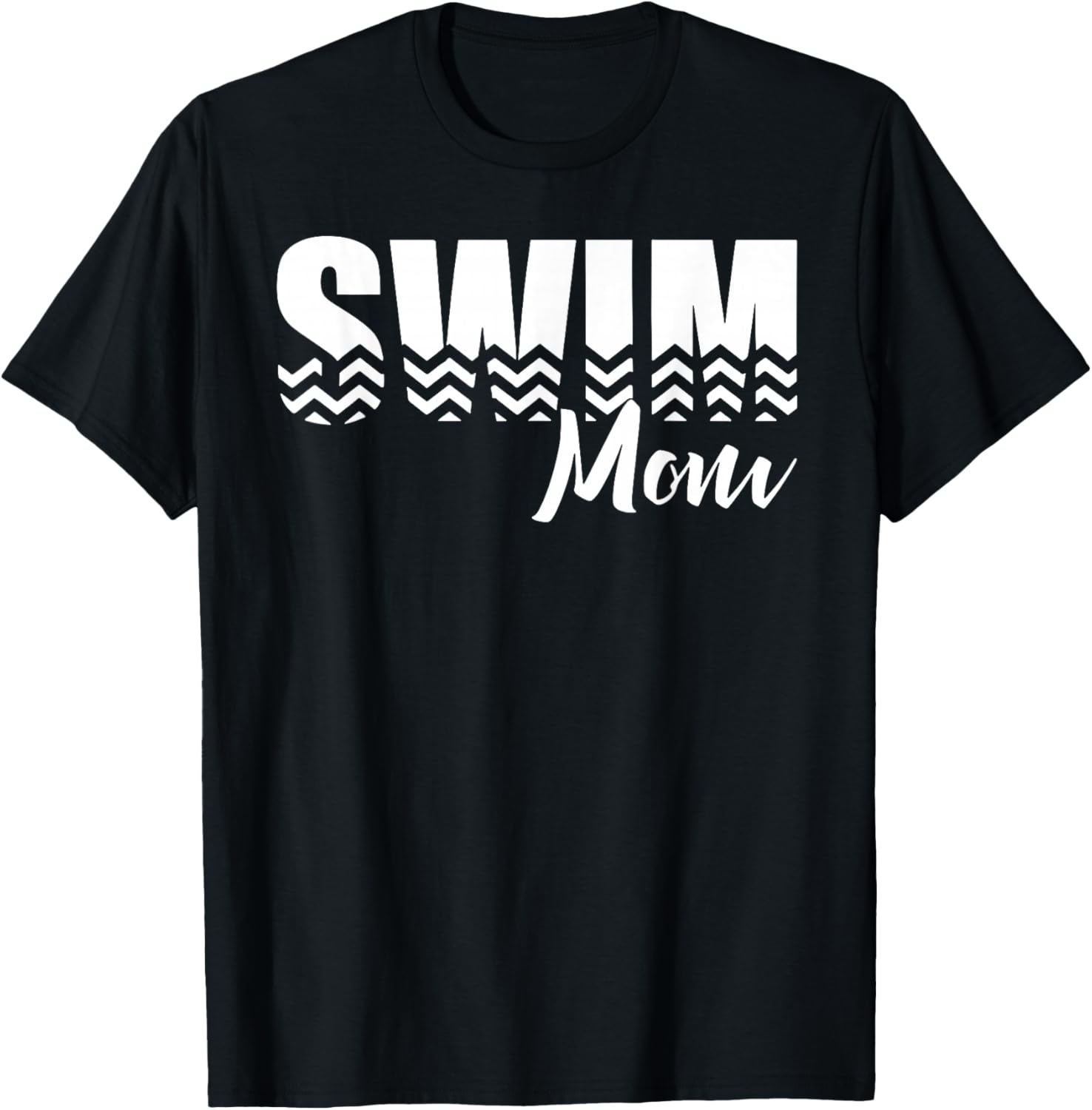 Funny Swim Mom , Family Mommy Mama Shirts T-Shirt - T-Shirt | Black