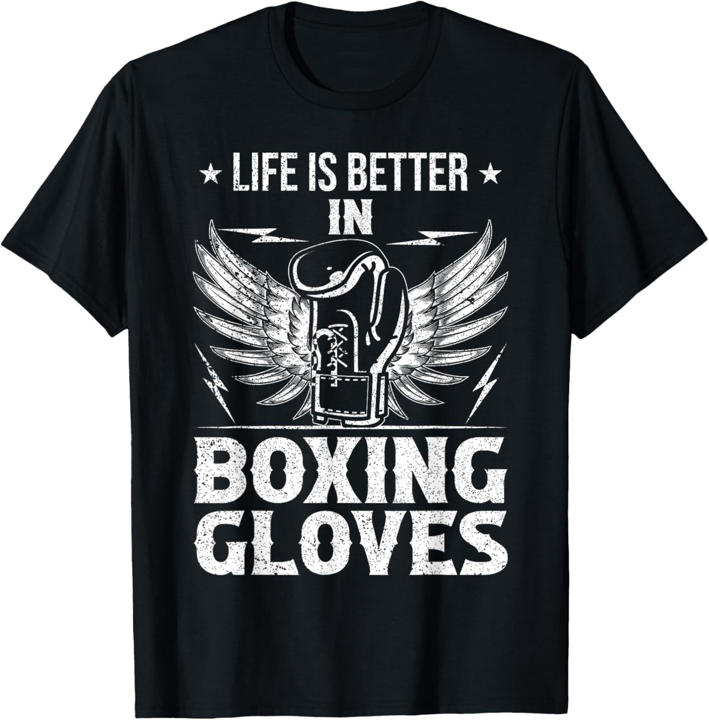 Life Better In Boxing Gloves T-Shirt - T-Shirt | Black