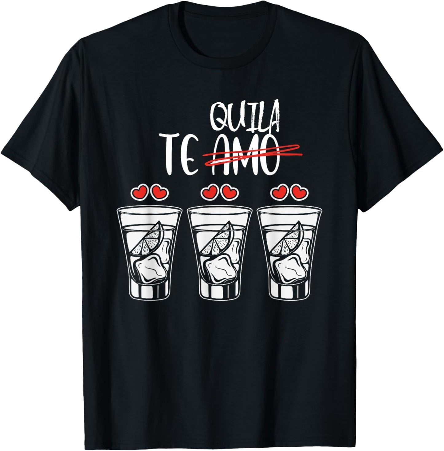 Radiate Your Style Love and Valentines Edition Te Amo, Tequila, Funny Anti Valentine's Day , Drinking T-Shirt - T-Shirt | Black