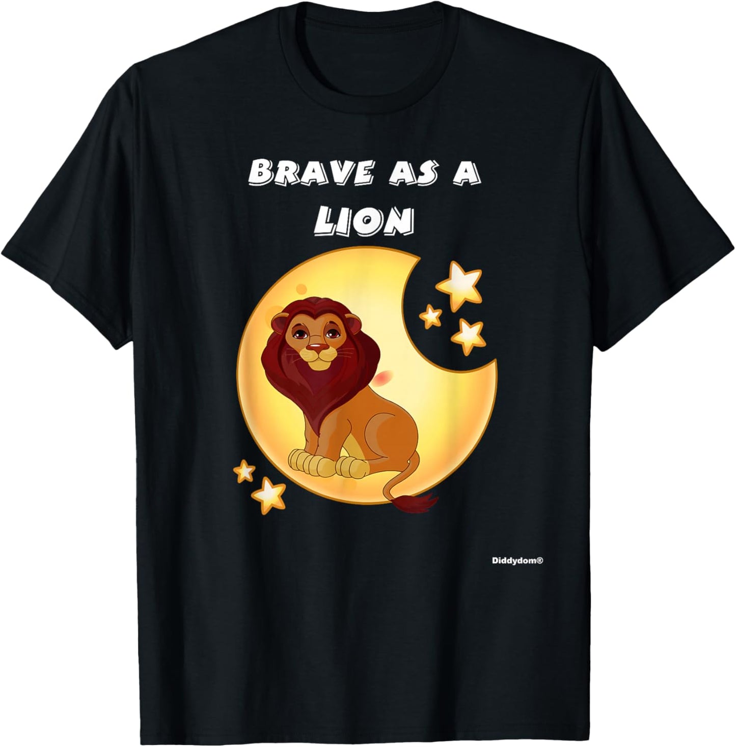 Bravery Brave Child Present Brave As A Lion T-Shirt - T-Shirt | Black