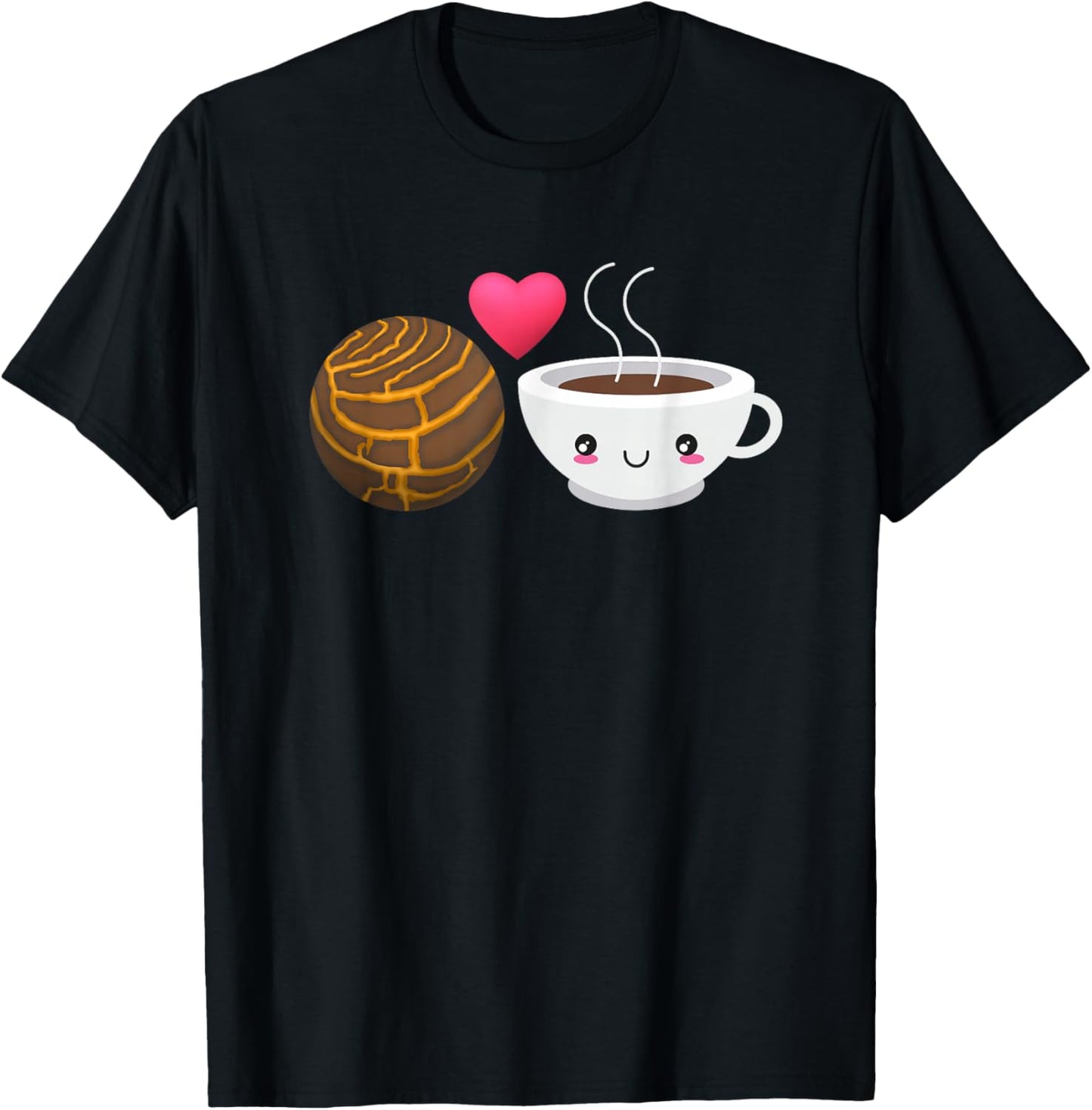 Concha Mexico Bread Hot Chocolate Mexican Candy T-Shirt - T-Shirt | Black