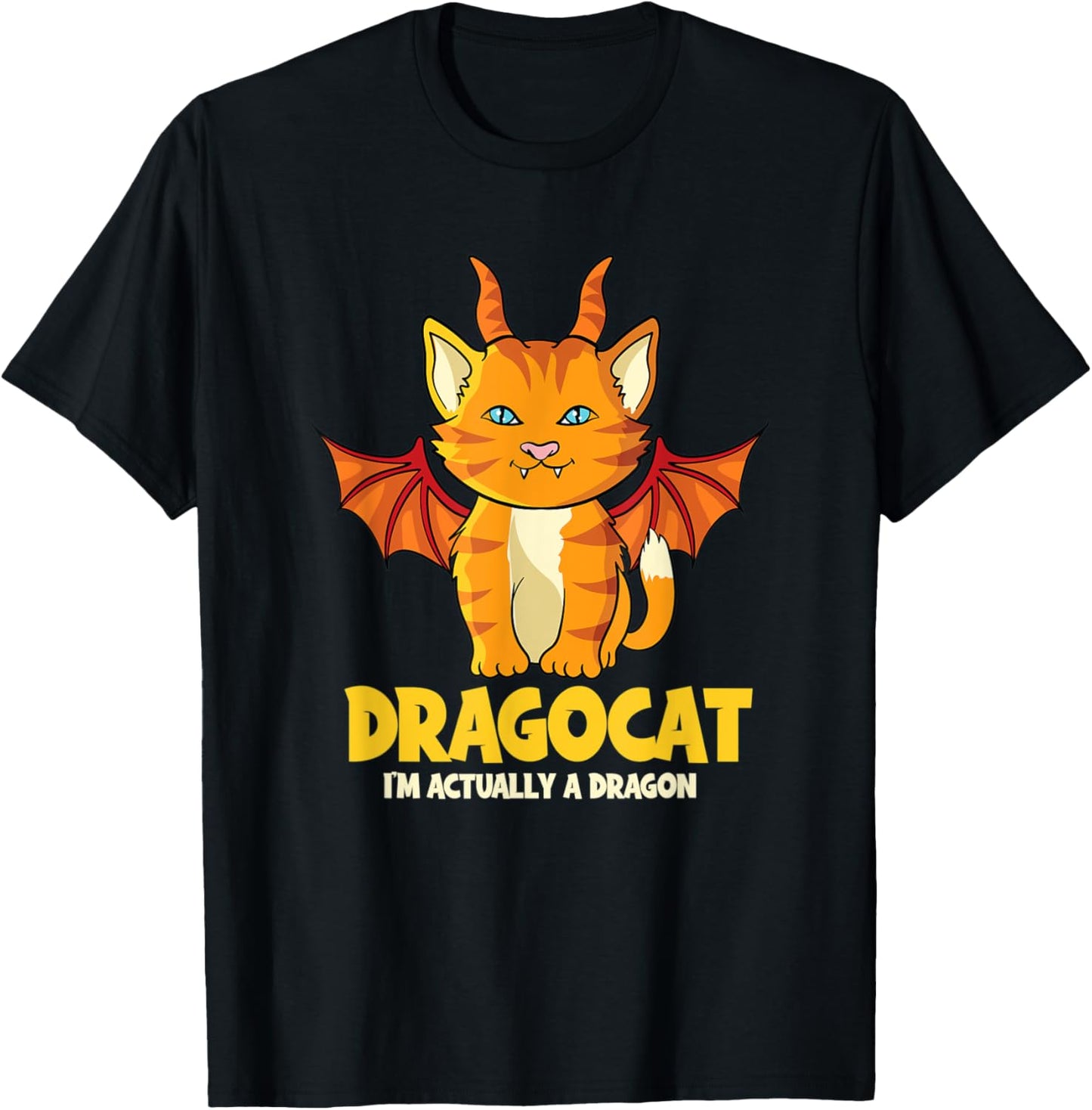 Dragocat Kitten Dragon Cat Halloween Women Kids T-Shirt - T-Shirt | Black