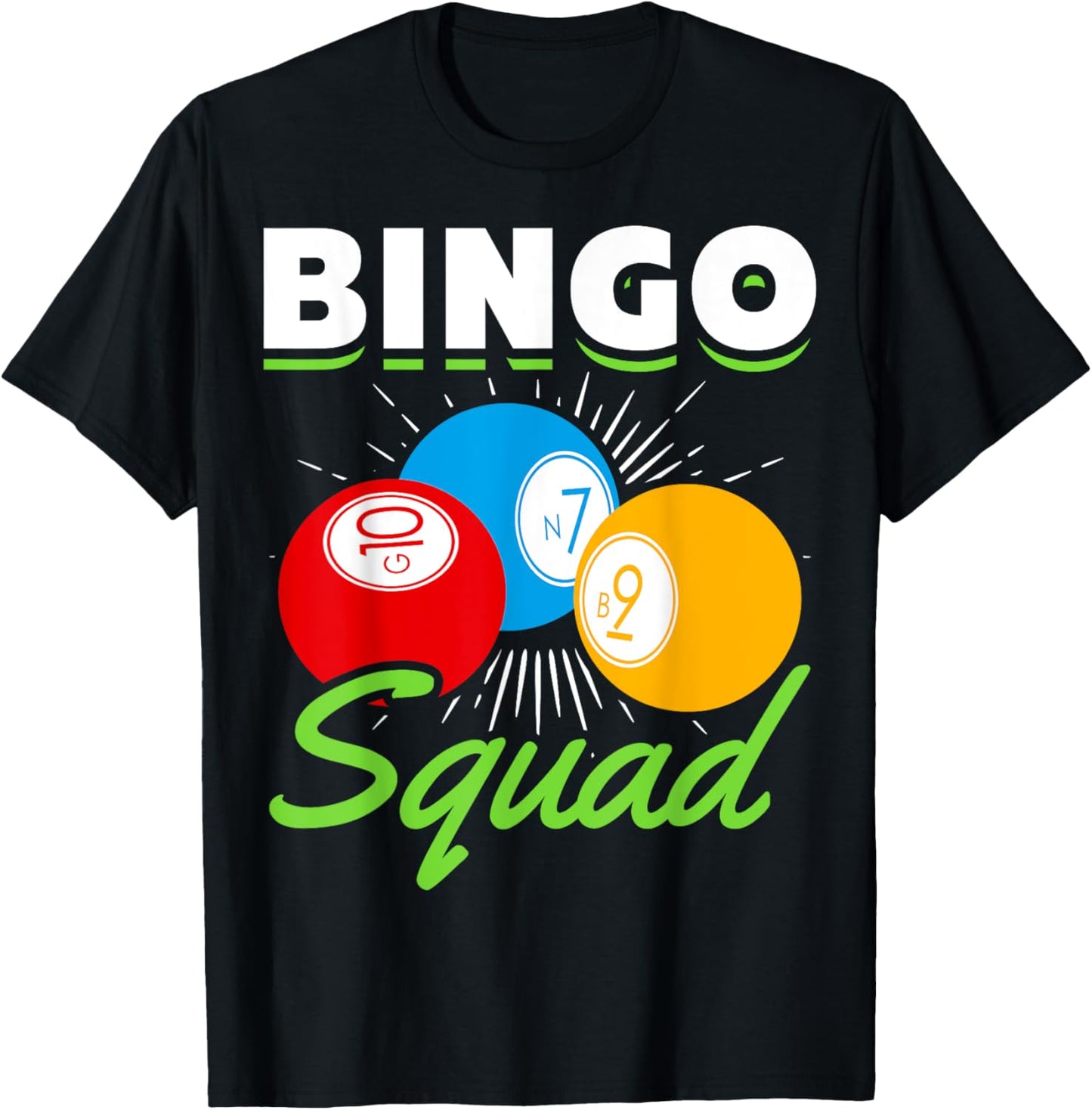 Lottery Gambling Funny Bingo Player Lotto Bingo Squad Bingo T-Shirt - T-Shirt | Black