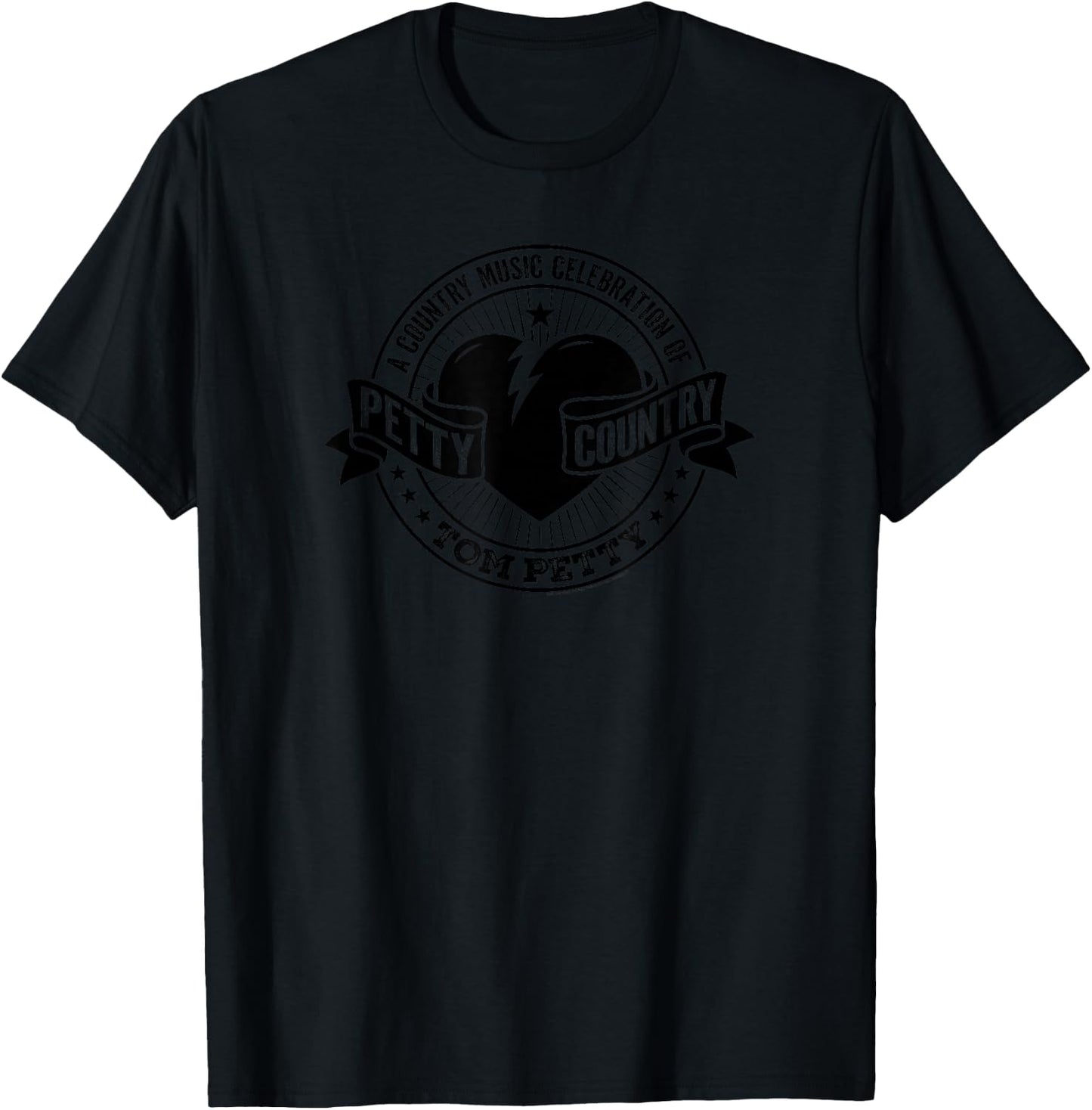 Tom Petty Country Black Logo T-Shirt - T-Shirt | Black