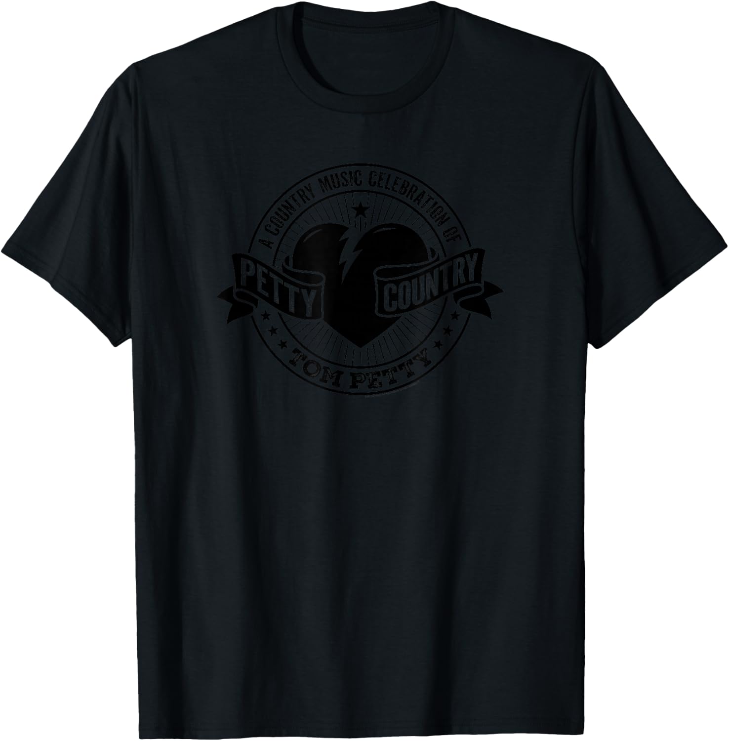 Tom Petty Country Black Logo T-Shirt - T-Shirt | Black