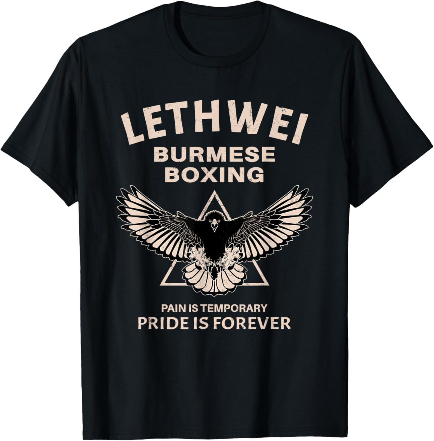 Lethwei Burmese boxing eagle, Lethwei Fighter T-Shirt - T-Shirt | Black