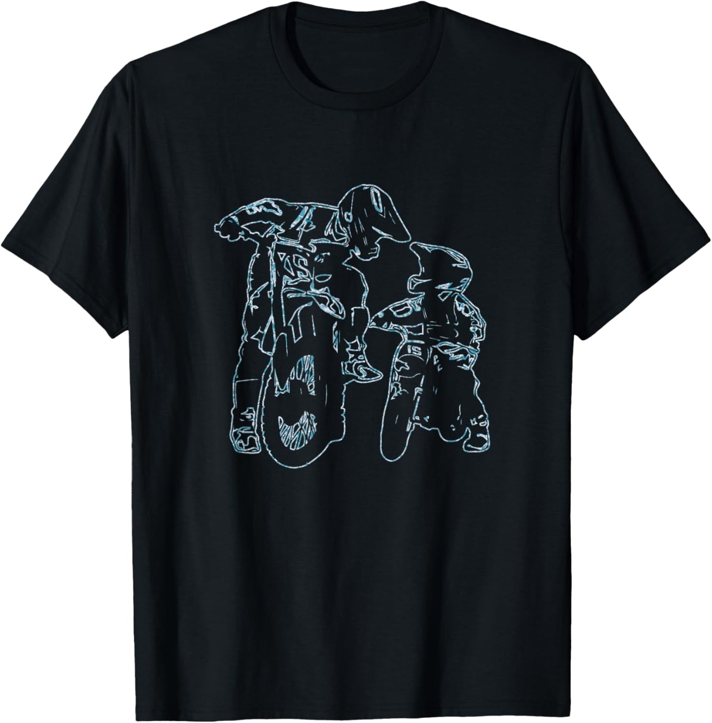 Father Son Dirt Bike Riding MX Motocross Biker T-Shirt - T-Shirt | Black