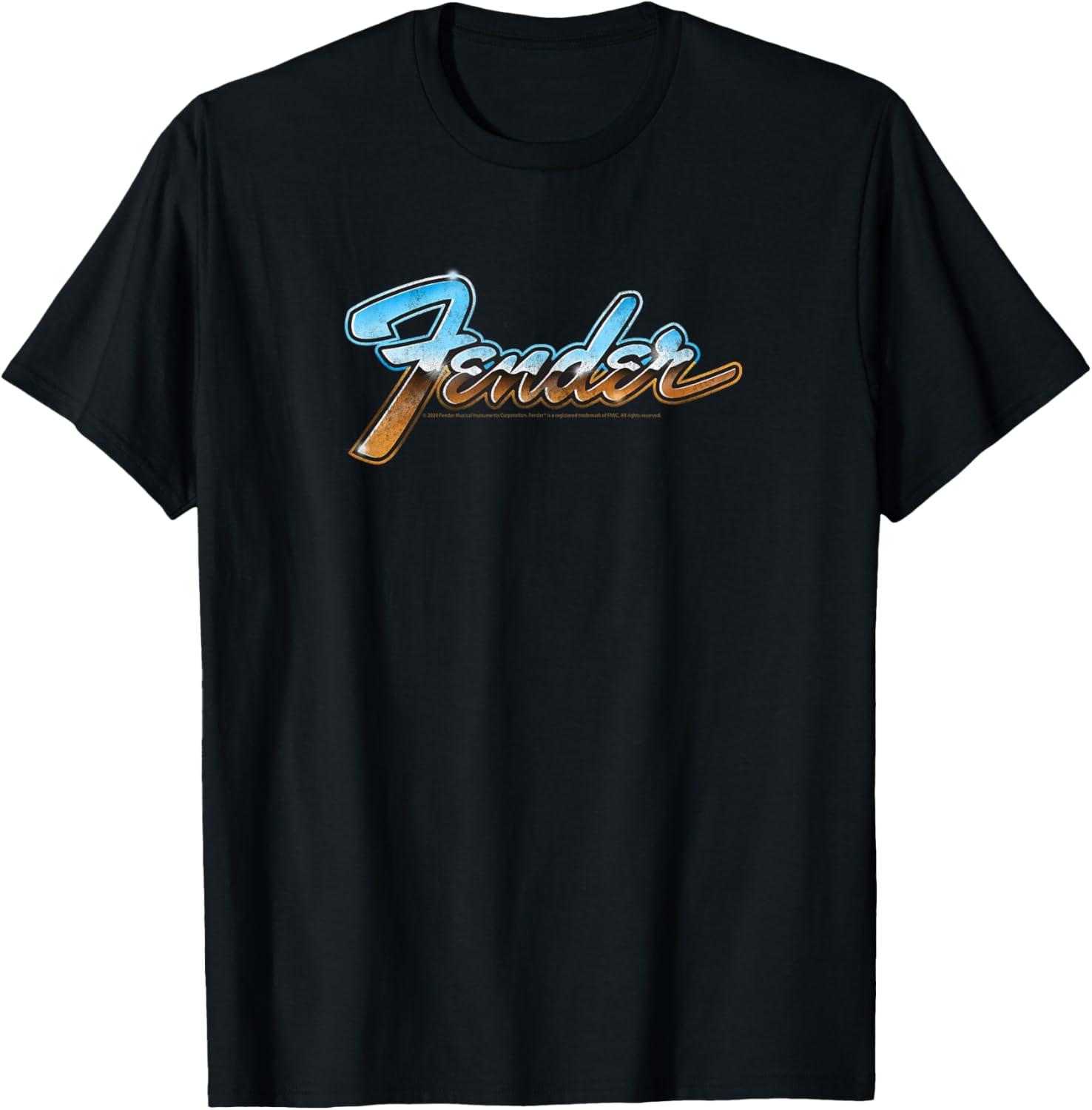 Fender Chrome Logo T-Shirt - T-Shirt | Black