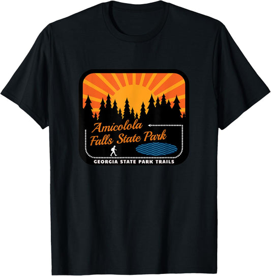 Amicolola Falls State Park Trails T-Shirt - T-Shirt | Black