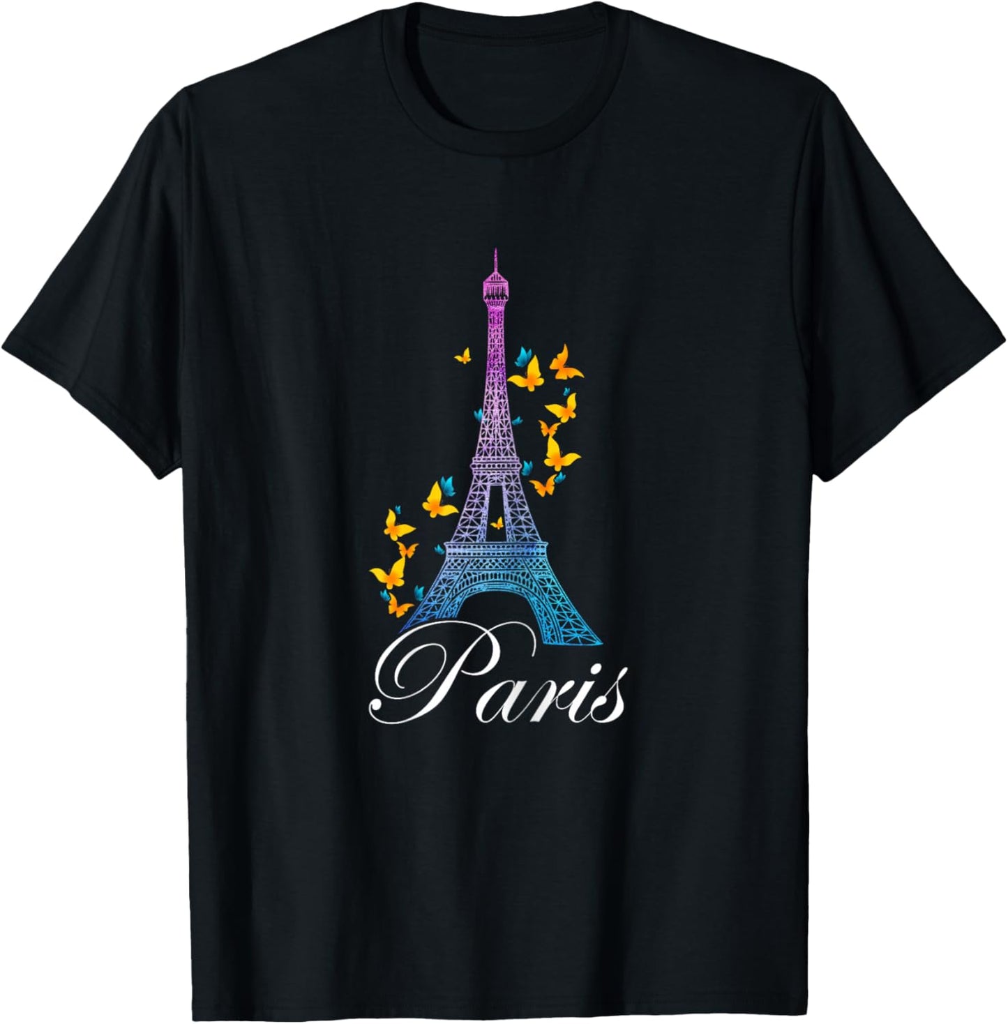 Eiffel Tower Paris Holiday France Shirt Souvenir Women Kids T-Shirt - T-Shirt | Black