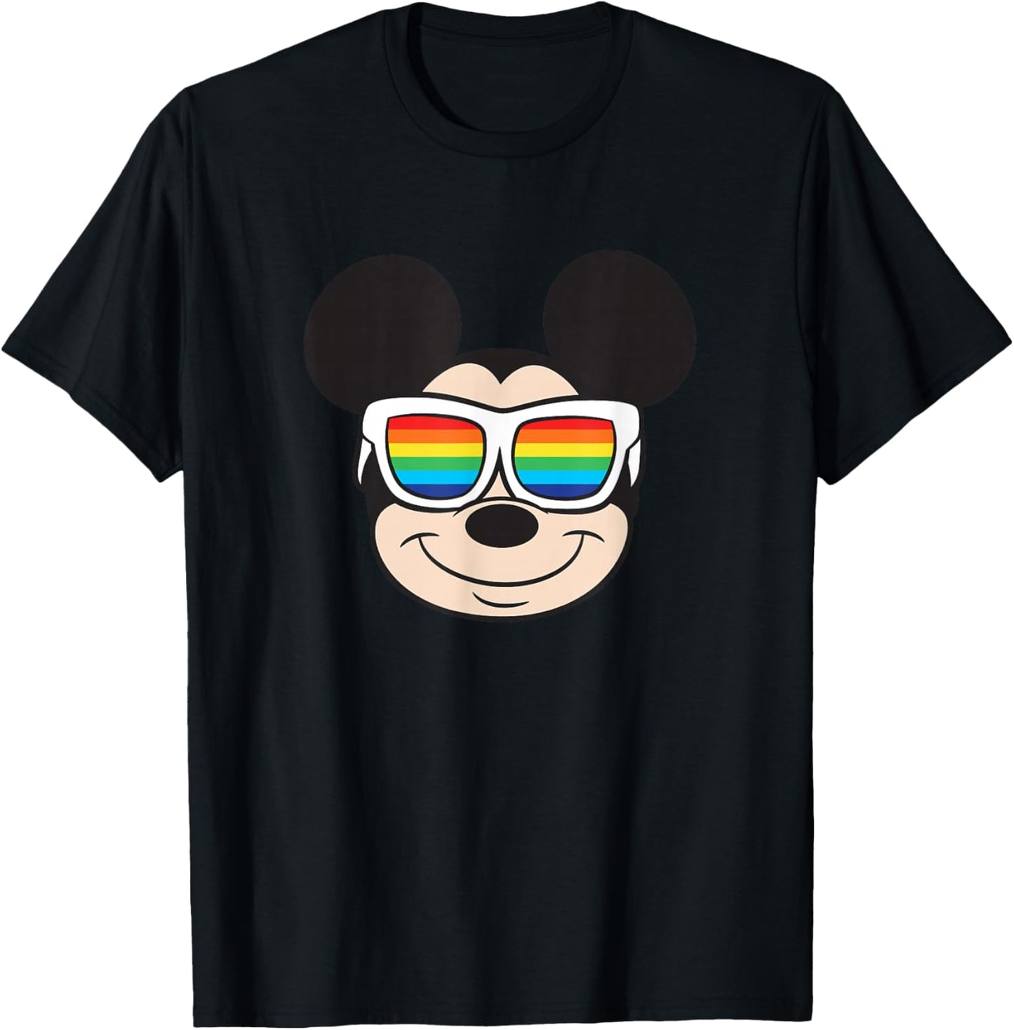 Disney Mickey Mouse Rainbow Sunglasses Small T-Shirt - T-Shirt | Black